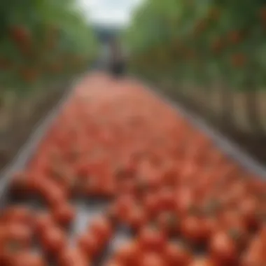 A bountiful harvest of ripe tomatoes from bucket cultivation