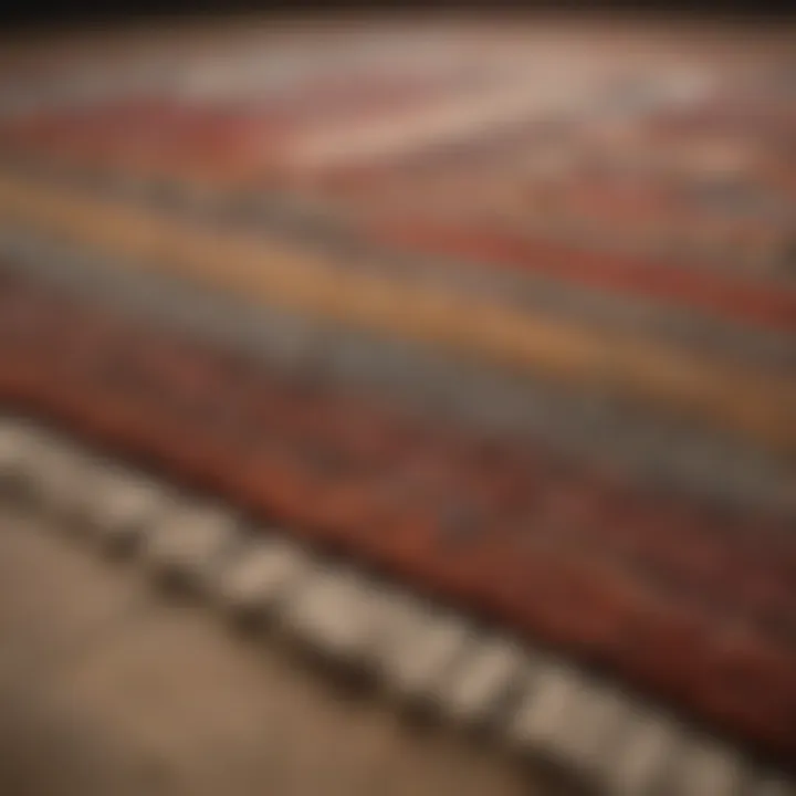 Close-up of rug material and texture