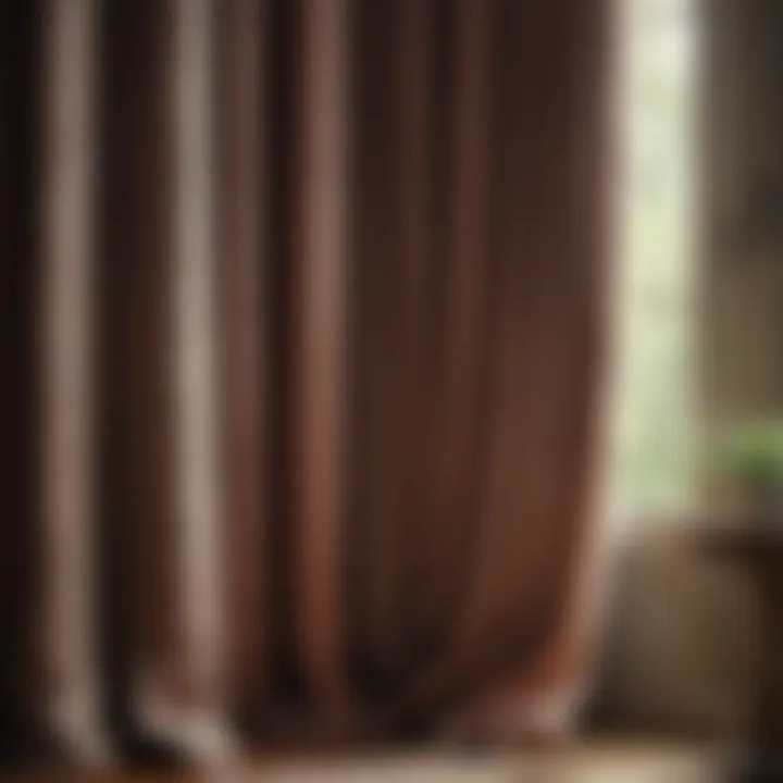 Close-up of fabric selection for curtains highlighting textures and colors