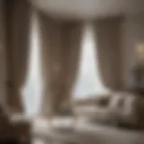 A beautifully decorated living room showcasing elegant curtains