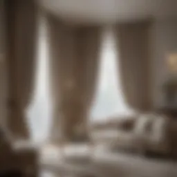 A beautifully decorated living room showcasing elegant curtains
