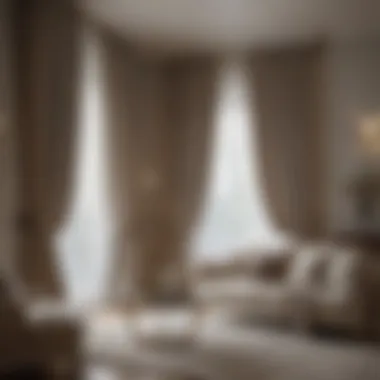 A beautifully decorated living room showcasing elegant curtains