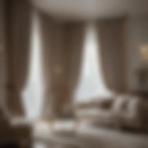 A beautifully decorated living room showcasing elegant curtains