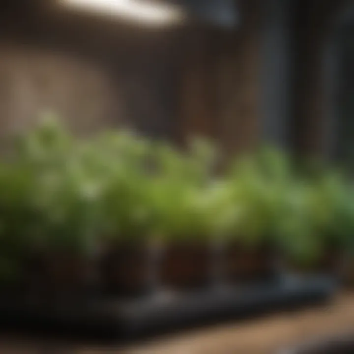 An illustrative diagram of optimal growing conditions for herbs