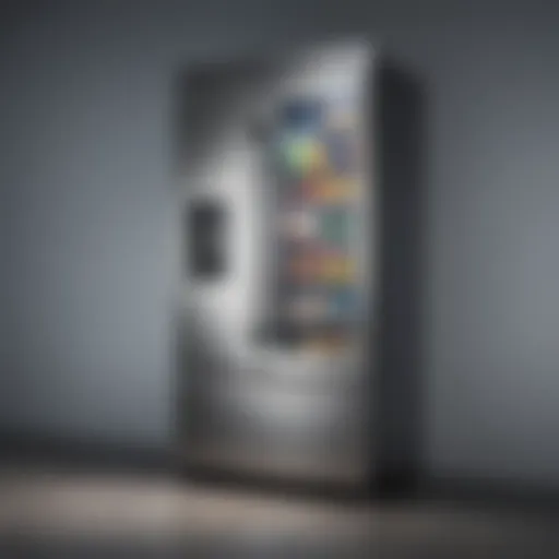 Elegant stainless steel high-end refrigerator freezer with sleek design