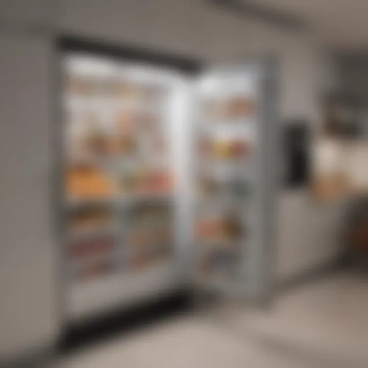 Interior view showcasing organized storage compartments and smart technology features