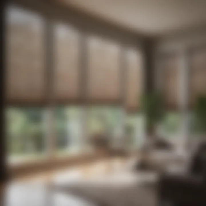 Stylish installation of high window shades