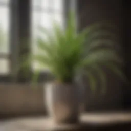 A vibrant spider plant thriving in a sunny indoor environment