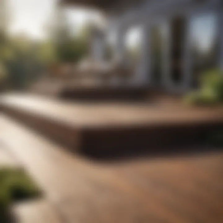 Completed ground-level deck showcasing design