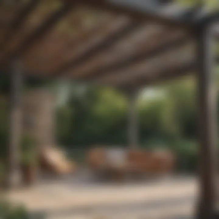 Finishing touches on a completed pergola roof