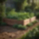 A well-constructed raised bed filled with rich soil and healthy plants