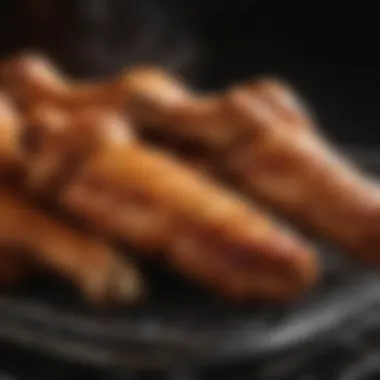 Seasoned chicken wings arranged in the air fryer basket