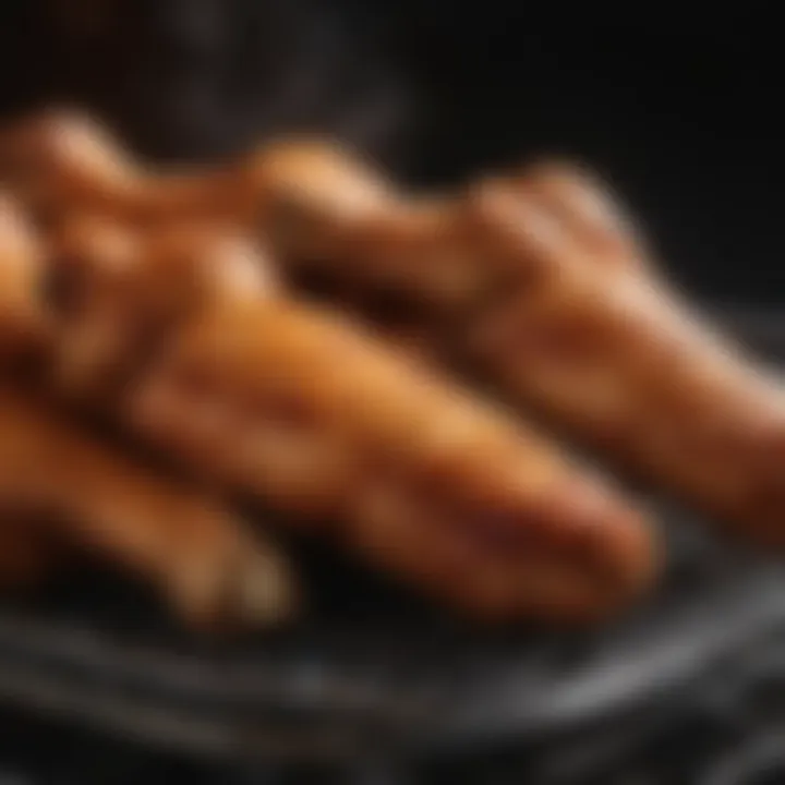 Seasoned chicken wings arranged in the air fryer basket