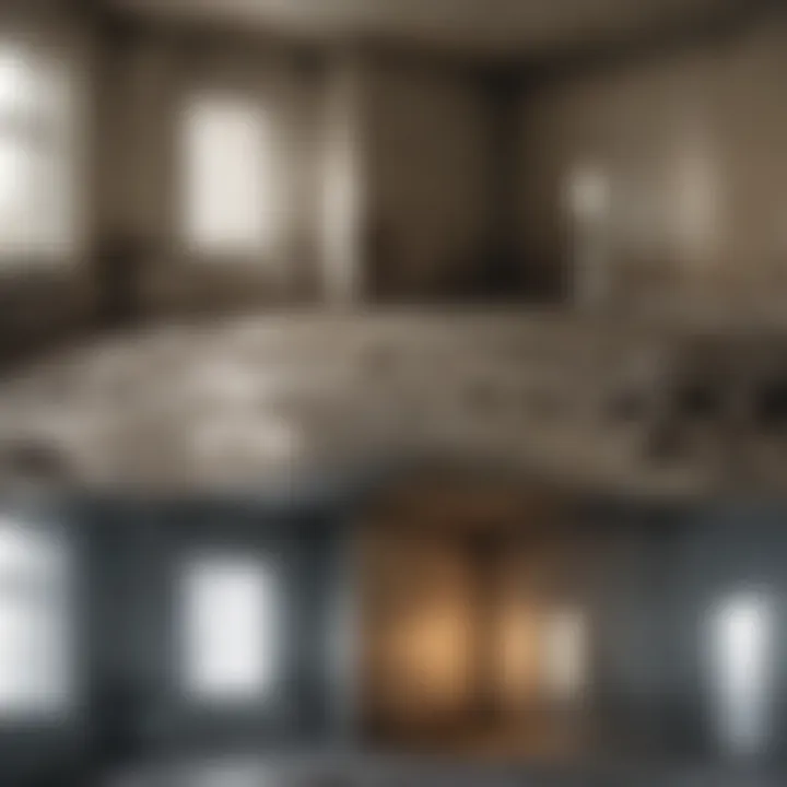 Before and after mold remediation comparison