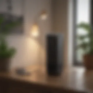 Using Technology to Enhance Home Fragrance An air purifier promoting fresh air circulation in a modern setting