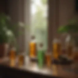 A collection of essential oils arranged elegantly for home fragrance