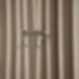Elegant adhesive hooks holding a curtain rod