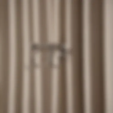 Elegant adhesive hooks holding a curtain rod
