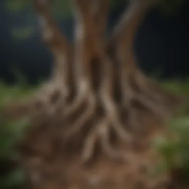 Tree Root Growth Patterns Diagram illustrating tree root growth patterns