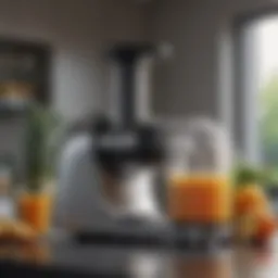 High-quality masticating juicer showcasing sleek design and functionality