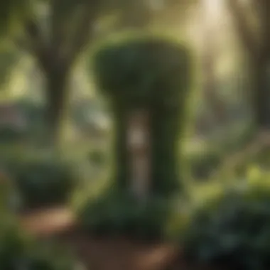 Thriving Garden Post-Ivy Management A flourishing garden with successfully managed ivy