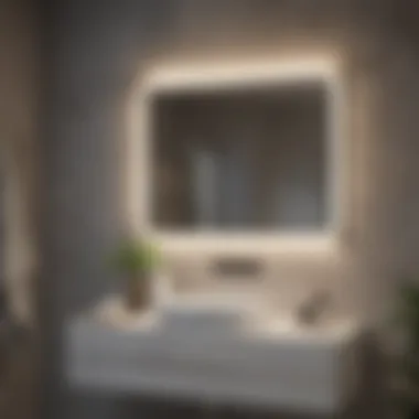 Integrated Lighting in a Sophisticated Mirror Cabinet Sophisticated mirror cabinet design with integrated lighting