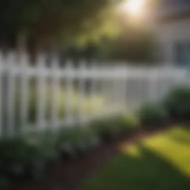 Short picket fence installation in a serene backyard setting