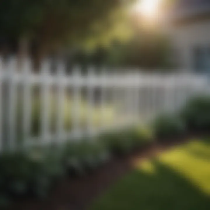 Short picket fence installation in a serene backyard setting