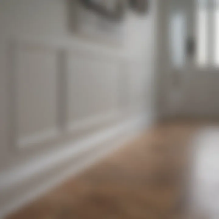 Chic painted baseboards in a stylish entryway