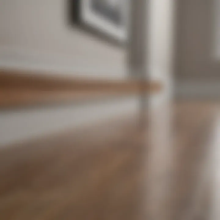 Elegant wooden baseboards enhancing a modern living room