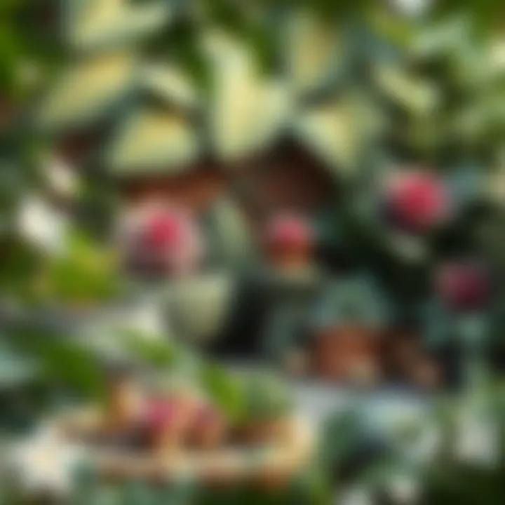 A serene outdoor space featuring a harmonious blend of colors and textures in plant selection.