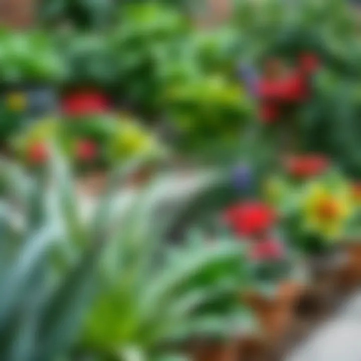 A seasonal garden layout demonstrating careful planning and seasonal plant selection.