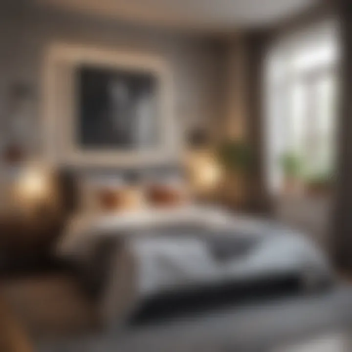 Personalized decor elements in a small bedroom