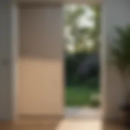 Stylish roller blinds for front doors complementing modern architecture