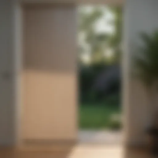 Stylish roller blinds for front doors complementing modern architecture