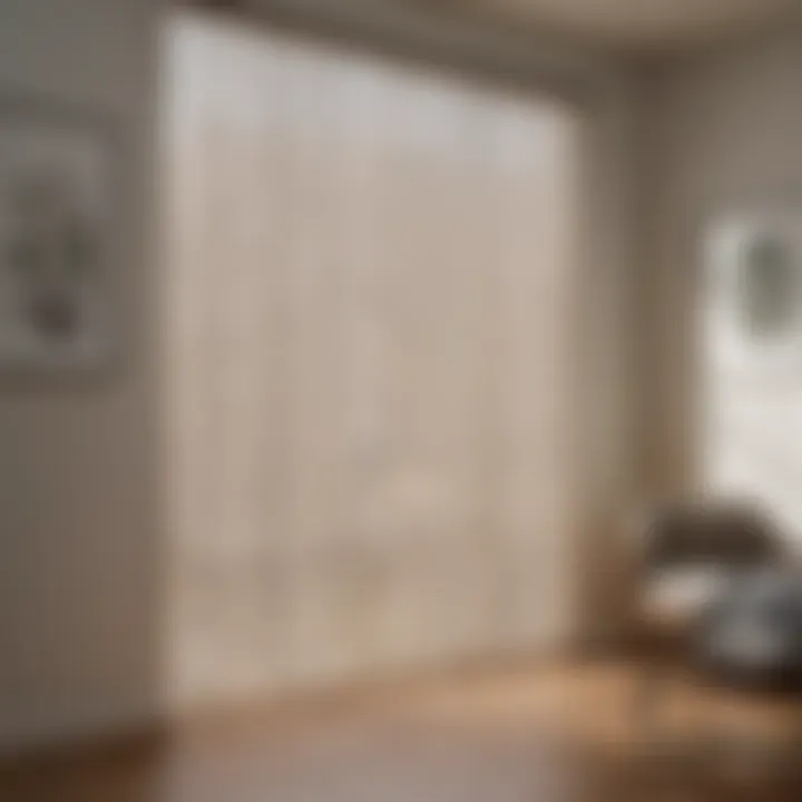 Sheer fabric blinds allowing soft light while maintaining privacy