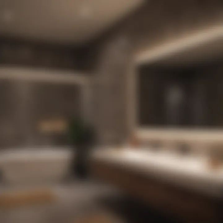 Stylish LED fixtures enhancing a luxurious bathroom ambiance