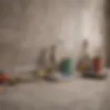Tools and materials required for tile wall installation