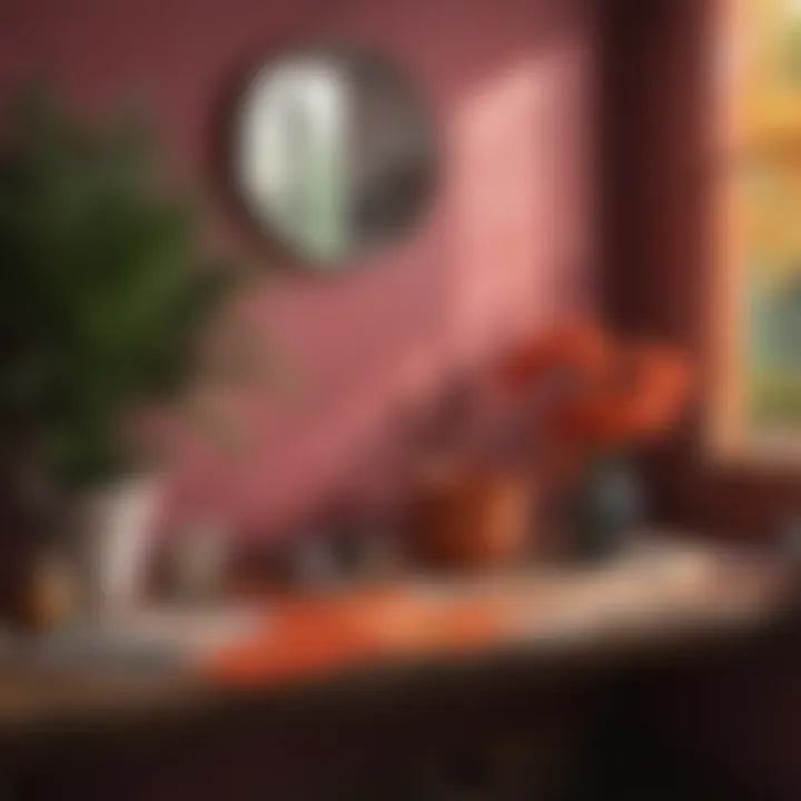 Vibrant color palette of interior paints