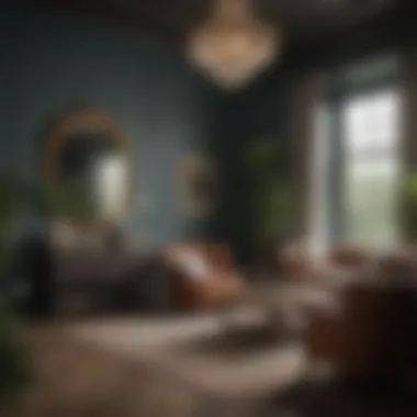 A Beautifully Decorated Room Utilizing Thoughtful Paint Choices Interior space showcasing a well-decorated room