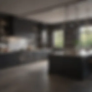 Elegant Kitchen with Dual Islands A stunning kitchen showcasing two elegantly designed islands.