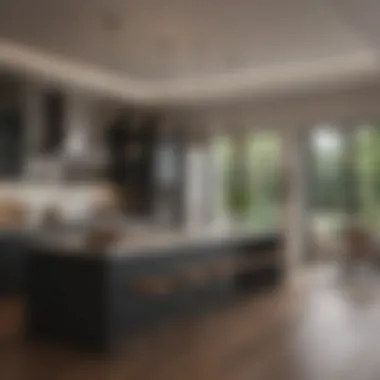 Modern Kitchen Layout with Two Islands A modern kitchen layout featuring two functional islands.
