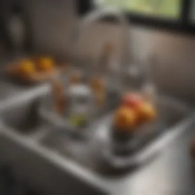 Functional Metal Sink Caddy Functional metal sink caddy with utensils