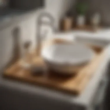 Stylish Bamboo Sink Tray Stylish bamboo sink tray for organization