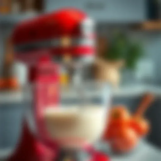 Close-up of KitchenAid Professional 500 Plus mixer showcasing its elegant design and sturdy build