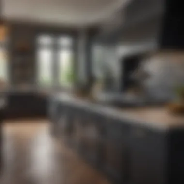 Sophisticated Elegance in Kitchen Design An elegantly designed luxury kitchen featuring modern appliances and sophisticated cabinetry.