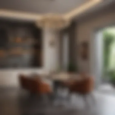 Stylish dining area within a luxurious kitchen