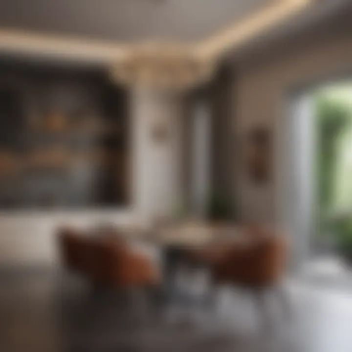 Stylish dining area within a luxurious kitchen