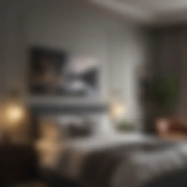 Decorative elements enhancing the master bedroom's style