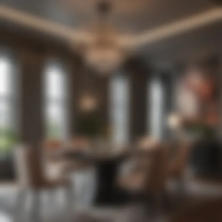 Chic dining area that maximizes space while maintaining elegance